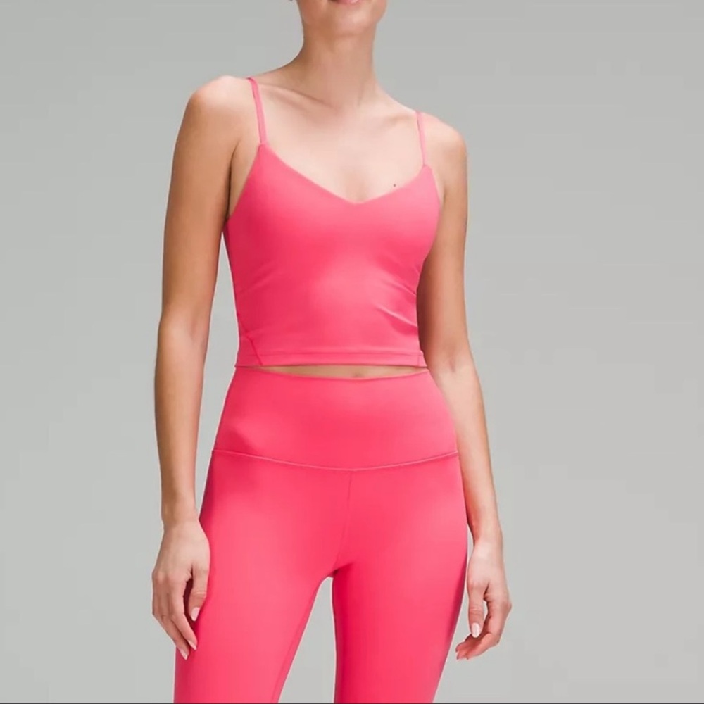 NWT lululemon align cami crop tank glaze pink 10